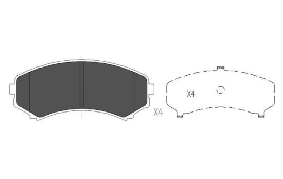 Bromsbeläggssats, skivbroms KBP-4504 Kavo parts