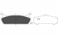 Bromsbeläggssats, skivbroms KBP-4507 Kavo parts