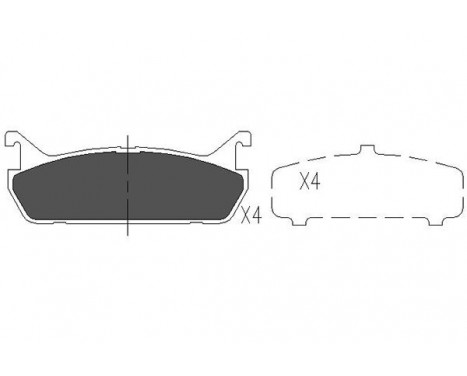 Bromsbeläggssats, skivbroms KBP-4507 Kavo parts