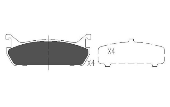 Bromsbeläggssats, skivbroms KBP-4507 Kavo parts