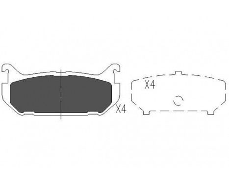 Bromsbeläggssats, skivbroms KBP-4508 Kavo parts