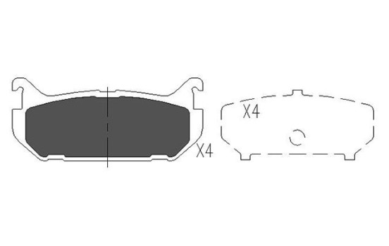 Bromsbeläggssats, skivbroms KBP-4508 Kavo parts