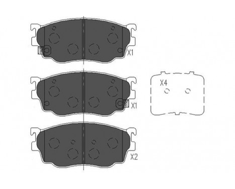 Bromsbeläggssats, skivbroms KBP-4509 Kavo parts