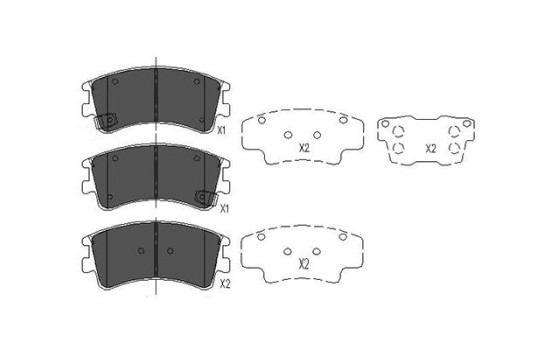 Bromsbeläggssats, skivbroms KBP-4512 Kavo parts
