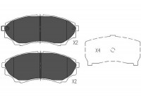 Bromsbeläggssats, skivbroms KBP-4514 Kavo parts