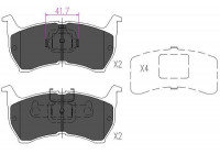 Bromsbeläggssats, skivbroms KBP-4516 Kavo parts
