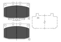 Bromsbeläggssats, skivbroms KBP-4518 Kavo parts