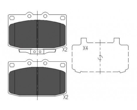 Bromsbeläggssats, skivbroms KBP-4518 Kavo parts, bild 2