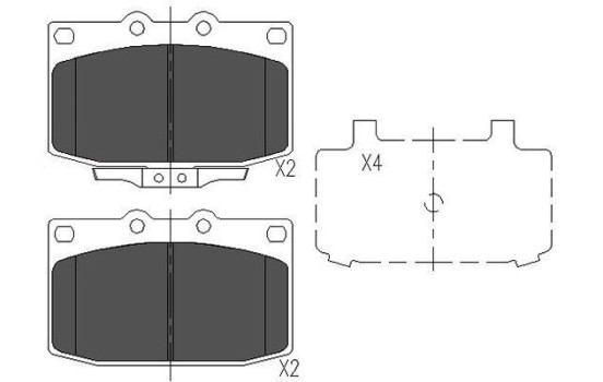 Bromsbeläggssats, skivbroms KBP-4518 Kavo parts, bild 2