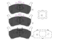 Bromsbeläggssats, skivbroms KBP-4519 Kavo parts