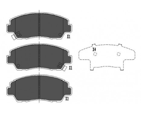 Bromsbeläggssats, skivbroms KBP-4522 Kavo parts