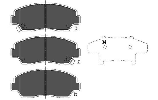 Bromsbeläggssats, skivbroms KBP-4522 Kavo parts