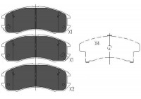 Bromsbeläggssats, skivbroms KBP-4525 Kavo parts