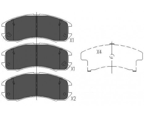 Bromsbeläggssats, skivbroms KBP-4525 Kavo parts