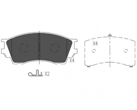 Bromsbeläggssats, skivbroms KBP-4529 Kavo parts