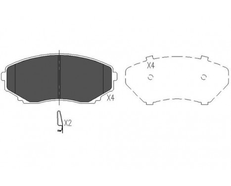 Bromsbeläggssats, skivbroms KBP-4530 Kavo parts