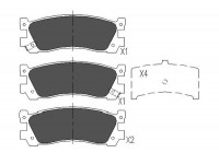 Bromsbeläggssats, skivbroms KBP-4536 Kavo parts