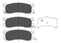 Bromsbeläggssats, skivbroms KBP-4543 Kavo parts