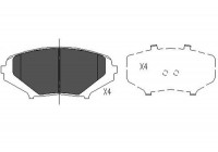 Bromsbeläggssats, skivbroms KBP-4546 Kavo parts