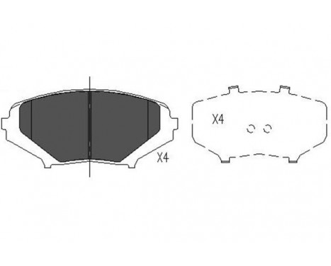 Bromsbeläggssats, skivbroms KBP-4546 Kavo parts