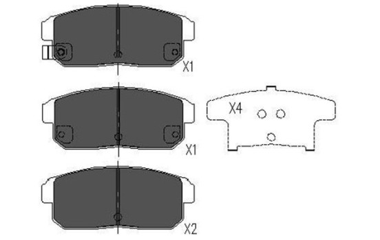 Bromsbeläggssats, skivbroms KBP-4547 Kavo parts