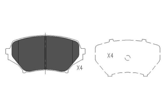 Bromsbeläggssats, skivbroms KBP-4550 Kavo parts