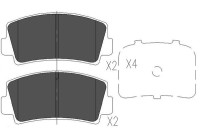Bromsbeläggssats, skivbroms KBP-4552 Kavo parts