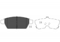 Bromsbeläggssats, skivbroms KBP-4554 Kavo parts