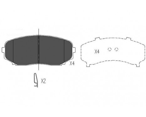 Bromsbeläggssats, skivbroms KBP-4558 Kavo parts