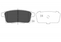 Bromsbeläggssats, skivbroms KBP-4559 Kavo parts