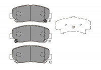Bromsbeläggssats, skivbroms KBP-4563 Kavo parts