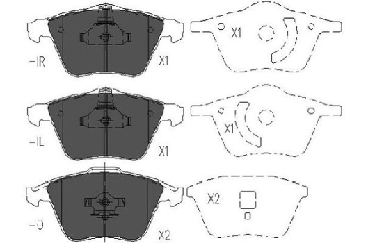 Bromsbeläggssats, skivbroms KBP-4569 Kavo parts