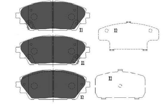 Bromsbeläggssats, skivbroms KBP-4571 Kavo parts