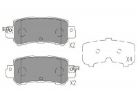 Bromsbeläggssats, skivbroms KBP-4573 Kavo parts