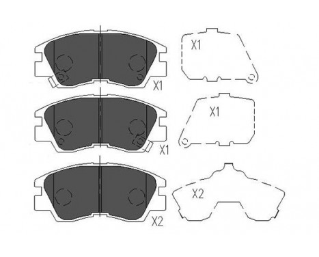 Bromsbeläggssats, skivbroms KBP-5501 Kavo parts