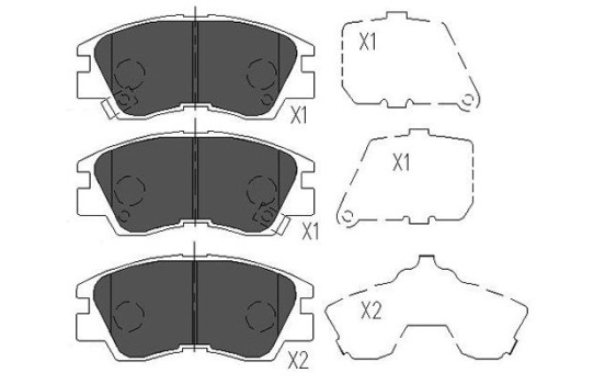 Bromsbeläggssats, skivbroms KBP-5501 Kavo parts