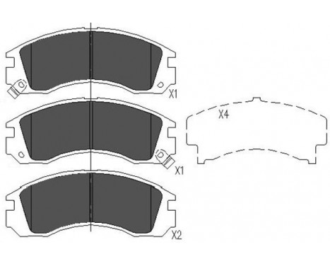 Bromsbeläggssats, skivbroms KBP-5503 Kavo parts