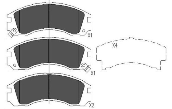 Bromsbeläggssats, skivbroms KBP-5503 Kavo parts