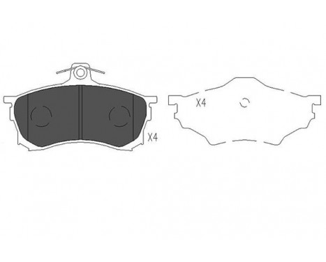 Bromsbeläggssats, skivbroms KBP-5506 Kavo parts