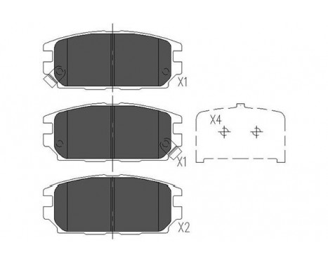 Bromsbeläggssats, skivbroms KBP-5511 Kavo parts