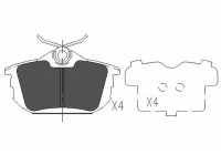Bromsbeläggssats, skivbroms KBP-5513 Kavo parts
