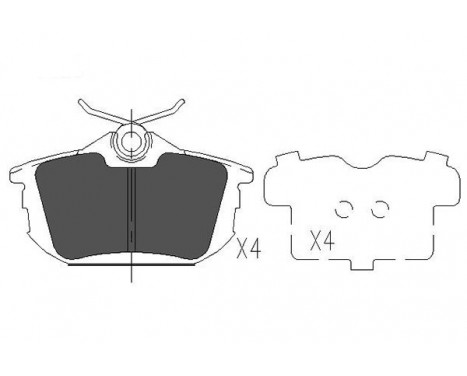 Bromsbeläggssats, skivbroms KBP-5513 Kavo parts