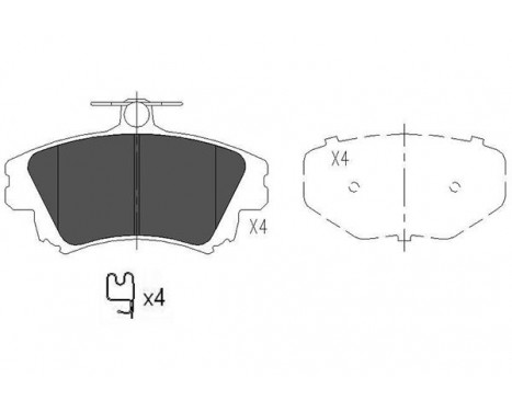 Bromsbeläggssats, skivbroms KBP-5519 Kavo parts