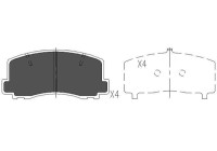 Bromsbeläggssats, skivbroms KBP-5522 Kavo parts