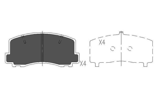 Bromsbeläggssats, skivbroms KBP-5522 Kavo parts, bild 2