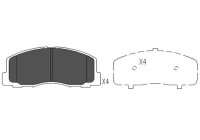 Bromsbeläggssats, skivbroms KBP-5523 Kavo parts