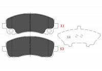 Bromsbeläggssats, skivbroms KBP-5543 Kavo parts