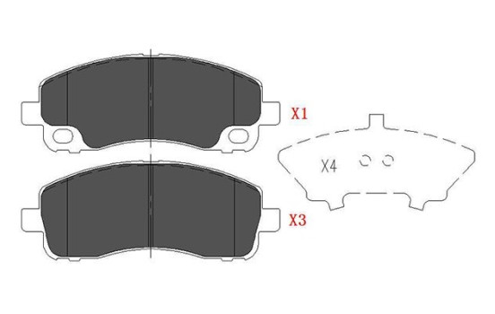 Bromsbeläggssats, skivbroms KBP-5543 Kavo parts