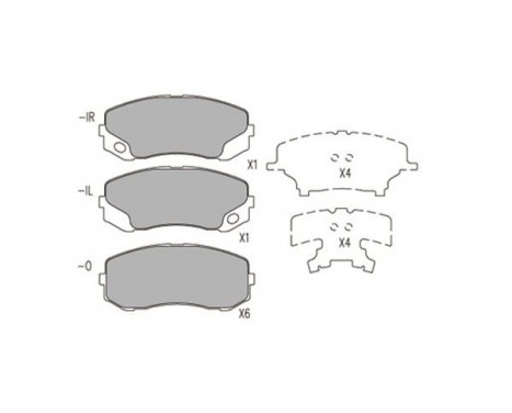 Bromsbeläggssats, skivbroms KBP-5548 Kavo parts