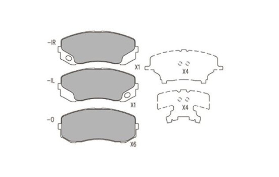 Bromsbeläggssats, skivbroms KBP-5548 Kavo parts
